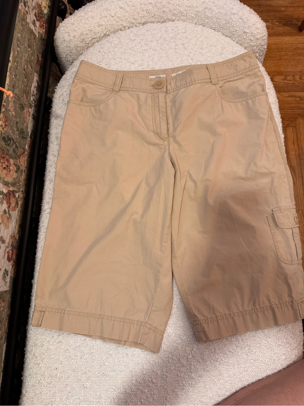 J. Jill Khaki Beige Cargo Bermuda Shorts